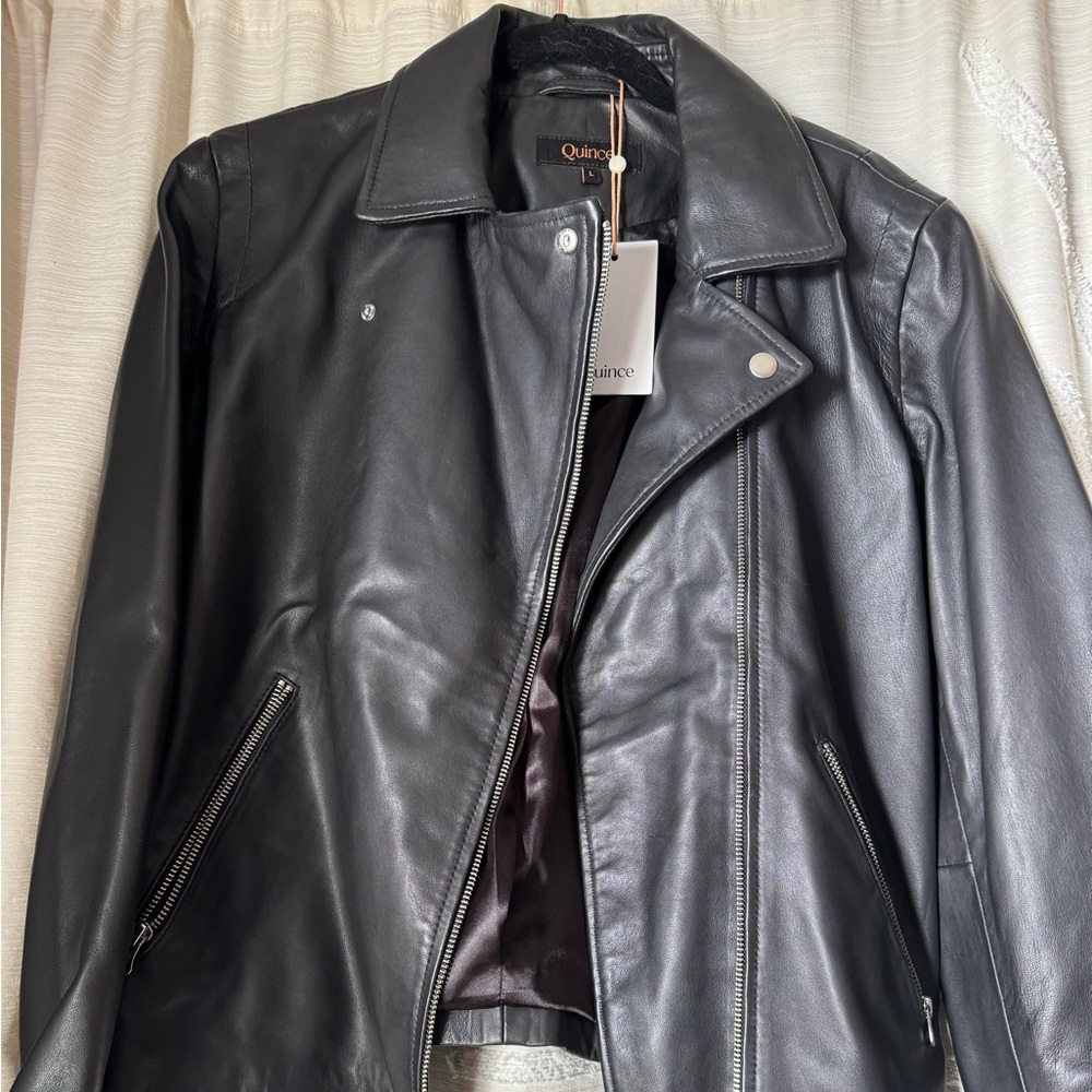 Quince Black Leather Jacket